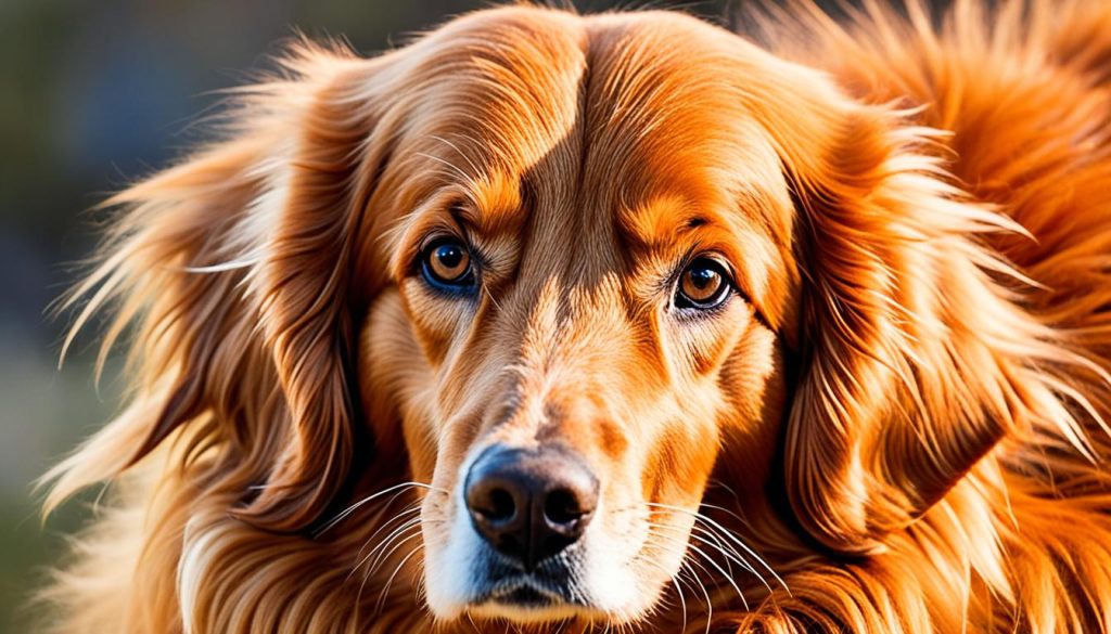 Detailed view of Red Retriever coat