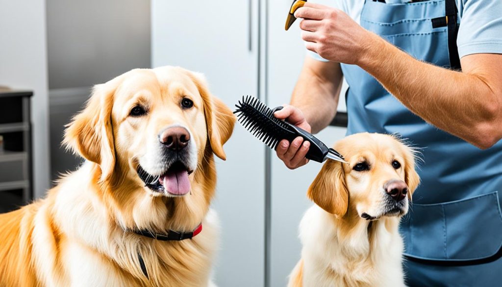 Grooming techniques for Labrador Golden Retrievers
