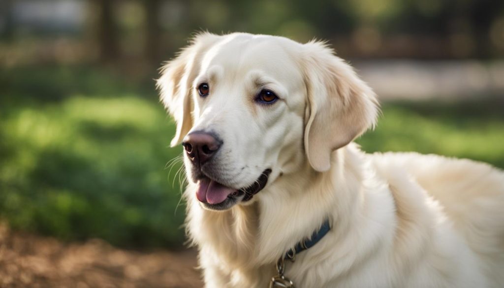 White Retriever with a Gentle Expression